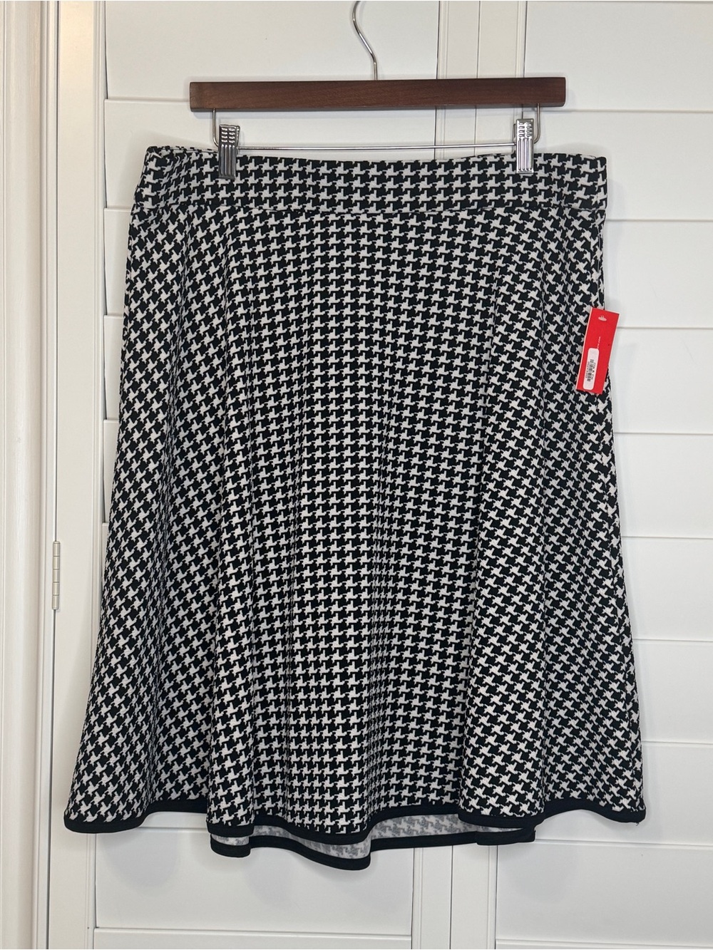 NWT Molly & Isadora Sweeney Circle Skirt Size 2X Houndstooth